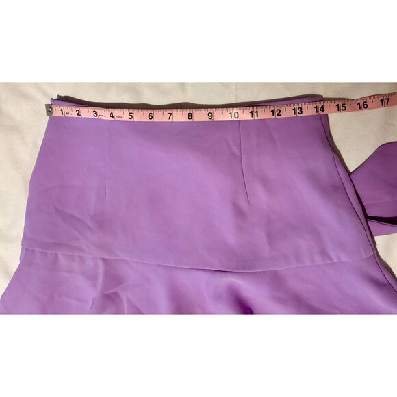 EUC ZARA Ruffle Skort With Waist Tie, Lilac, Sz. M - Picture 7 of 11